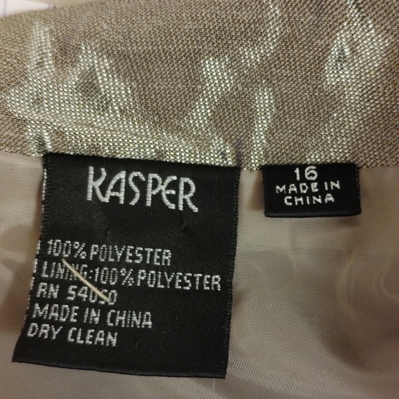 Kasper Metallic Silver Skirt Suit - Picture 15 of 15